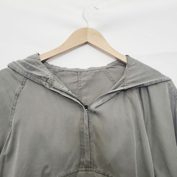 Lululemon City Stroll Hoodie Size 8? Tencel Woven Pullover Cinch Hem Half Zip - Picture 3 of 6